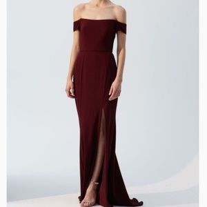 Amsale Eden Burgundy Dress--Size 4